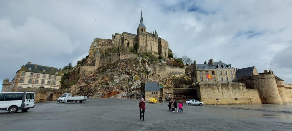 at the bottom of Mont Saint Michel