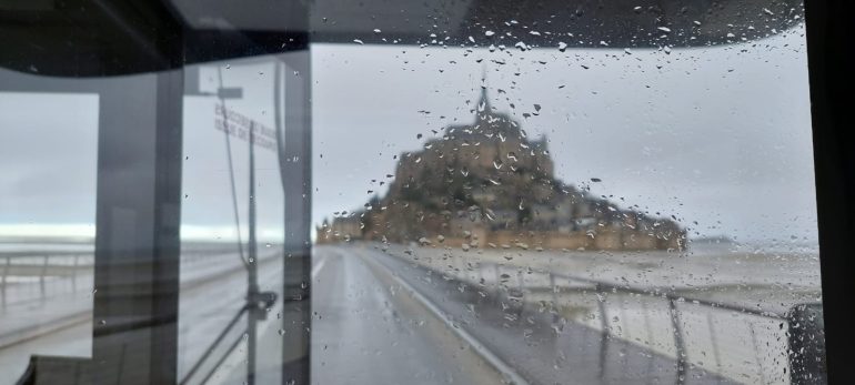 Mont Saint Michel through the window